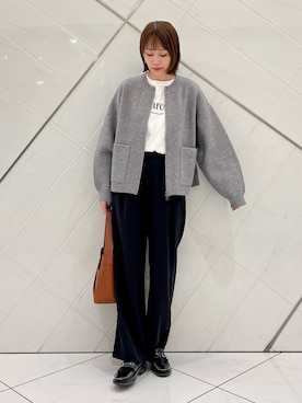 「HARUTA（ハルタ）の『別注』HARUTA×DOORS　キルトローファー（ローファー）」を使った、IKUさん（レディース・161cm）の秋コーディネート