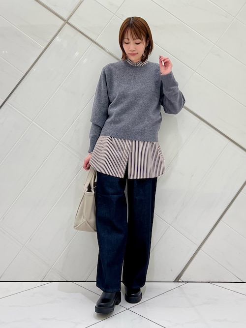 DOORS COCOSA�F�{IKU����̃V���c/�u���E�X�u�X�g���C�v�I�[�o�[�V���c�iURBAN RESEARCH DOORS�b�A�[�o�����T�[�`�h�A�[�Y�j�v���g�����R�[�f�B�l�[�g