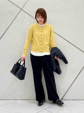 「HARUTA（ハルタ）の『別注』HARUTA×DOORS　キルトローファー（ローファー）」を使った、IKUさん（レディース・161cm）の秋コーディネート