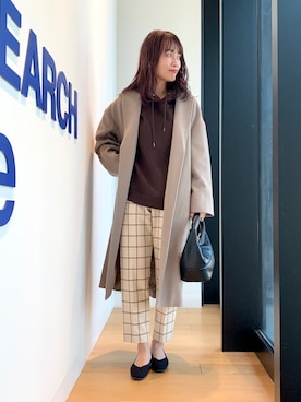 「URBAN RESEARCH（アーバンリサーチ）のアイテム（チェスターコート）」を使った、IKUさん（レディース・160cm）の秋コーディネート