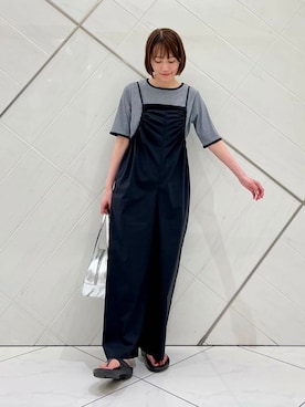 「ラフ」｜「アイテム（サロペット/オーバーオール）」を使った、IKUさん（レディース・161cm）の夏コーディネート