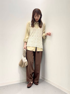 「URBAN RESEARCH（アーバンリサーチ）の2wayコードレースベスト（ベスト）」を使った、IKUさん（レディース・161cm）の夏コーディネート