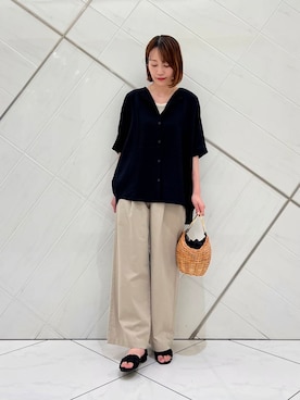 「COTTO（コトゥー）のアイテム」を使った、IKUさん（レディース・161cm）の夏コーディネート