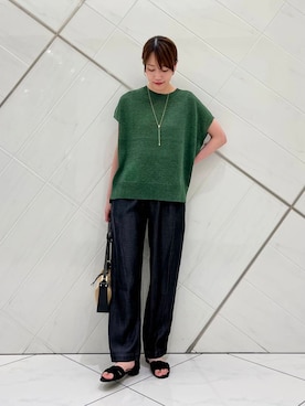 「MARCO BIANCHINI（マルコビアンチーニ）のアイテム」を使った、IKUさん（レディース・161cm）の夏コーディネート