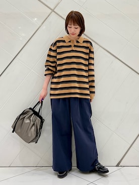「HARUTA（ハルタ）の『別注』HARUTA×DOORS　キルトローファー（ローファー）」を使った、IKUさん（レディース・161cm）の秋コーディネート