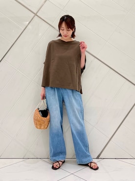 「COTTO（コトゥー）のアイテム」を使った、IKUさん（レディース・161cm）の夏コーディネート