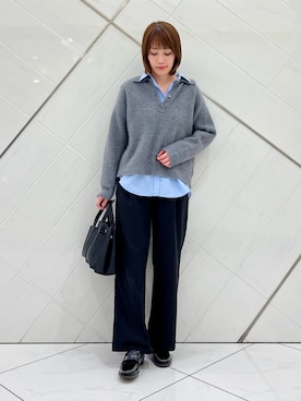 「HARUTA（ハルタ）の『別注』HARUTA×DOORS　キルトローファー（ローファー）」を使った、IKUさん（レディース・161cm）の秋コーディネート