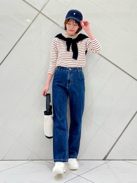 「URBAN RESEARCH DOORS（アーバンリサーチドアーズ）のGYMPHLEX　6PANEL CAP（キャップ）」を使った、IKUさん（レディース・161cm）の秋コーディネート