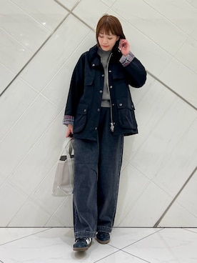 「ORCIVAL（オーシバル）のORCIVAL　TOTE BAG SMALL（トートバッグ）」を使った、IKUさん（レディース・161cm）の秋コーディネート