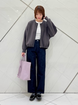 「HARUTA（ハルタ）の『別注』HARUTA×DOORS　キルトローファー（ローファー）」を使った、IKUさん（レディース・161cm）の秋コーディネート