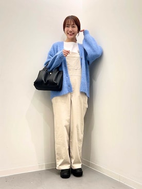 「冬コーデ」｜「アイテム（オールインワン・サロペット）」を使った、IKUさん（レディース・161cm）の秋コーディネート