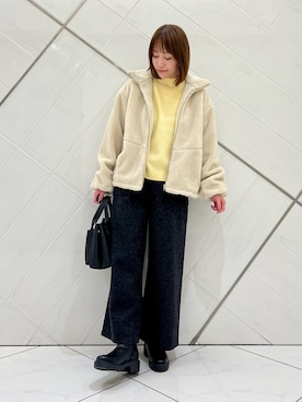 「アイテム（テーラードジャケット）」を使った、IKUさん（レディース・161cm）の冬コーディネート