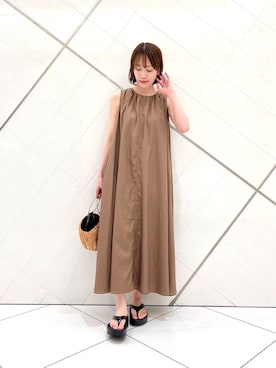 「COTTO（コトゥー）のアイテム」を使った、IKUさん（レディース・161cm）の夏コーディネート