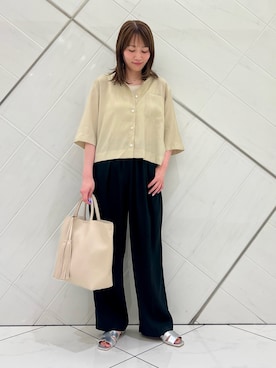 「RODE SKO（ロデスコ）のアイテム」を使った、IKUさん（レディース・161cm）の夏コーディネート