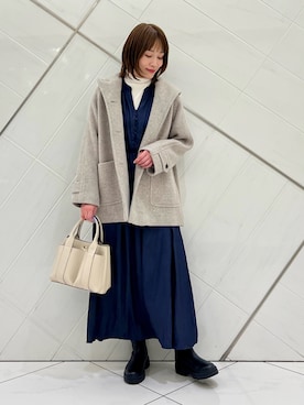 「URBAN RESEARCH DOORS（アーバンリサーチドアーズ）のソフトテレコタートルプルオーバー（Tシャツ/カットソー）」を使った、IKUさん（レディース・161cm）の秋コーディネート