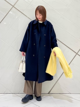 「アイテム（ストール/ショール）」を使った、IKUさん（レディース・161cm）の冬コーディネート