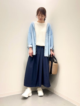 「アクティブ」｜「アイテム（スニーカー）」を使った、IKUさん（レディース・161cm）の春コーディネート