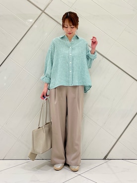 「RODE SKO（ロデスコ）のアイテム（バッグ）」を使った、IKUさん（レディース・161cm）の春コーディネート