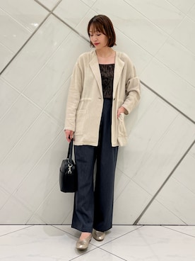 「URBAN RESEARCH DOORS（アーバンリサーチドアーズ）の2WAYスクエアショルダーバッグ（ショルダーバッグ）」を使った、IKUさん（レディース・161cm）の秋コーディネート