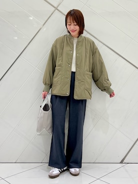 「ORCIVAL（オーシバル）のORCIVAL　TOTE BAG SMALL（トートバッグ）」を使った、IKUさん（レディース・161cm）の秋コーディネート