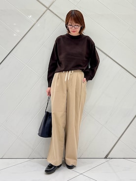 「HARUTA（ハルタ）の『別注』HARUTA×DOORS　キルトローファー（ローファー）」を使った、IKUさん（レディース・161cm）の秋コーディネート