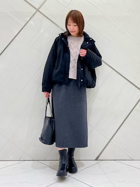 「URBAN RESEARCH DOORS（アーバンリサーチドアーズ）のアイテム（ショルダーバッグ）」を使った、IKUさん（レディース・161cm）の冬コーディネート