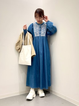 「URBAN RESEARCH Sonny Label（アーバンリサーチサニーレーベル）のアイテム（マウンテンパーカー）」を使った、IKUさん（レディース・161cm）の冬コーディネート