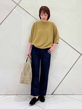 「アイテム（アクセサリー）」を使った、IKUさん（レディース・161cm）の秋コーディネート