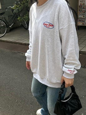 「シンフルコーデ」｜「アイテム（スウェット）」を使った、N.さん（レディース・154cm）の春コーディネート