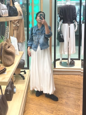 「アイテム（デニムジャケット）」を使った、natsuさん（レディース・153cm・30代）の夏コーディネート