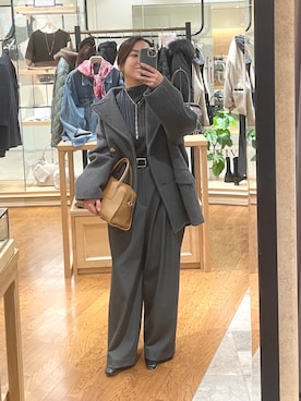 「アイテム（ピーコート）」を使った、natsuさん（レディース・153cm）の秋コーディネート