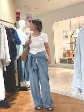 「アイテム（ボディバッグ/ウエストポーチ）」を使った、natsuさん（レディース・153cm）の夏コーディネート