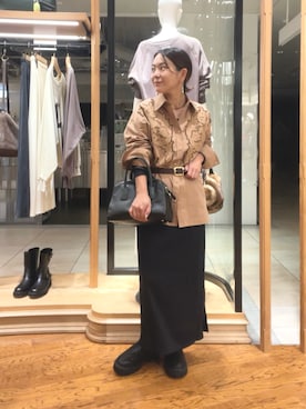 「アイテム（ワンピース/ドレス）」を使った、natsuさん（レディース・153cm・30代）の秋コーディネート