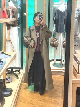 「アイテム（その他アウター）」を使った、natsuさん（レディース・153cm）の秋コーディネート
