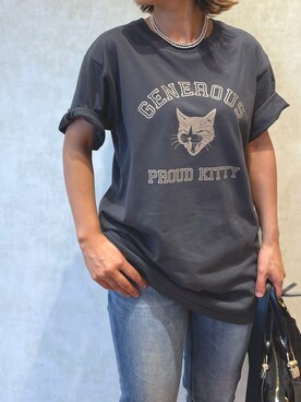 「ネコ」｜「アイテム（アクセサリー）」を使った、natsuさん（レディース・153cm）の夏コーディネート