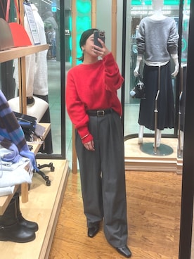 「アイテム（バングル/リストバンド）」を使った、natsuさん（レディース・153cm）の秋コーディネート