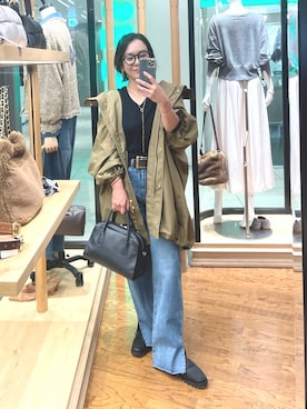 「アイテム（その他アウター）」を使った、natsuさん（レディース・153cm・30代）の秋コーディネート