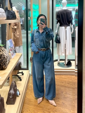 「アイテム（つなぎ/オールインワン）」を使った、natsuさん（レディース・153cm・30代）の夏コーディネート