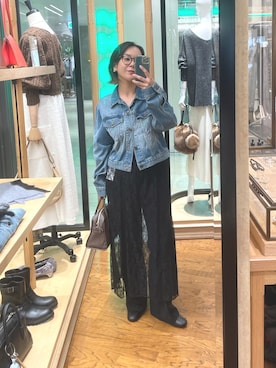 「アイテム（ボストンバッグ）」を使った、natsuさん（レディース・153cm）の秋コーディネート