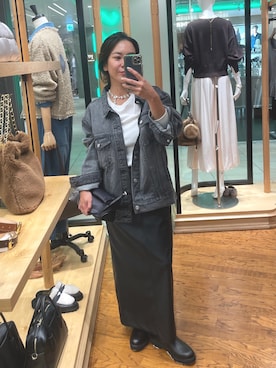 「合皮スカート」｜natsuさん（レディース・153cm）の秋コーディネート