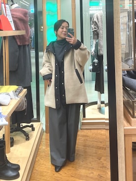 「アイテム（その他アウター）」を使った、natsuさん（レディース・153cm・30代）の秋コーディネート