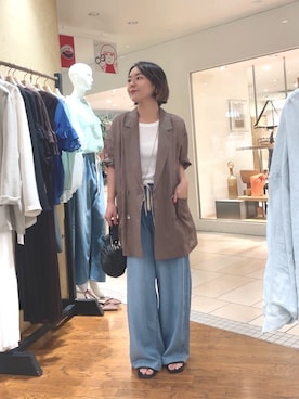 「アイテム（ジャケット/アウター）」を使った、natsuさん（レディース・153cm・30代）の夏コーディネート