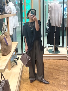 「アイテム（ニット/セーター）」を使った、natsuさん（レディース・153cm・30代）の夏コーディネート
