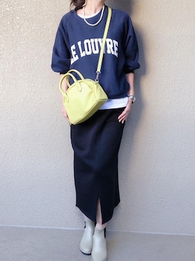 「30代ファッション」｜「アイテム（スウェット）」を使った、manaminowearさん（レディース・158cm）の秋コーディネート
