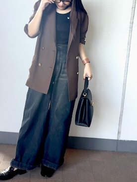 「アイテム（ジャケット/アウター）」を使った、YUMIさん（レディース・151cm）の秋コーディネート