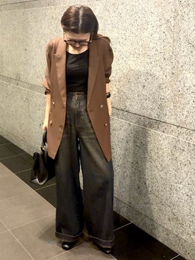 「アイテム（イヤリング）」を使った、YUMIさん（レディース・151cm）の夏コーディネート