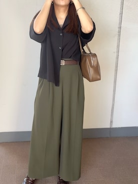 「アイテム（アナログ腕時計）」を使った、YUMIさん（レディース・151cm）の秋コーディネート
