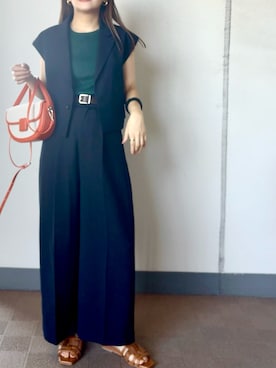 「UNIQLO（ユニクロ）のアイテム（ベルト）」を使った、YUMIさん（レディース・151cm）の夏コーディネート