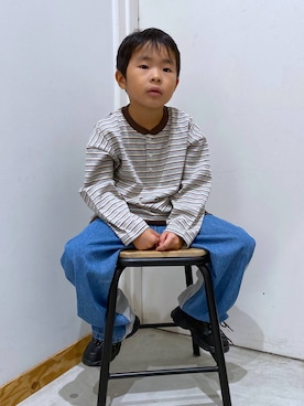 「GLOBAL WORK（グローバルワーク）のGOODデニムコクーンアソートパンツ/1042913（デニムパンツ、ブルー系）」を使った、osumiさん（レディース・174cm）の秋コーディネート