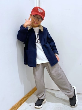「GLOBAL WORK（グローバルワーク）のアイテム（ジャケット/アウター）」を使った、osumiさん（キッズ・125cm）の秋コーディネート